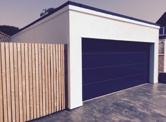 Double garage construction by MB Builders, Gosport, Hampshire