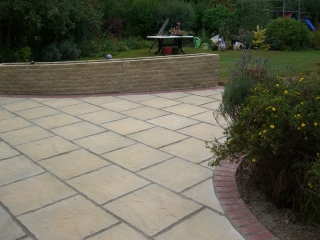 Addition of rear patio by MB Builders, Gosport, Hampshire