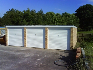 Construction of garage block by MB Builders, Gosport, Hampshire