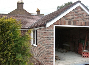 Garage construction by MB Builders, Gosport, Hampshire